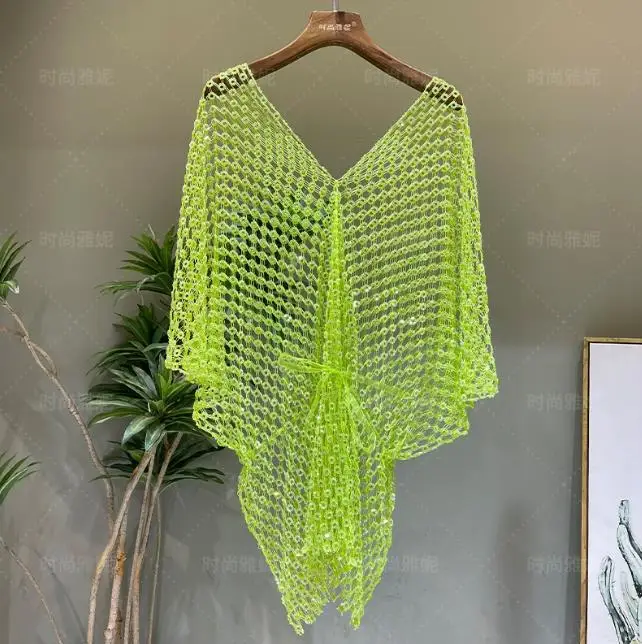 Fashion Batwing Sleeve Blouses for Women V Neck Luxury Waist Diamond Corset Top Female Irregular Solid Color Shirt