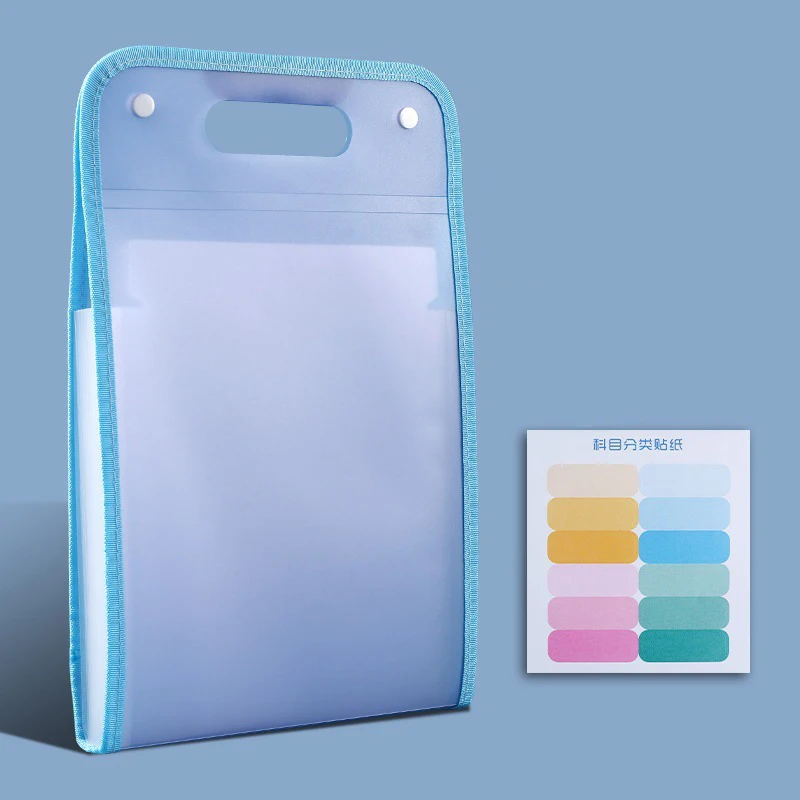 Colorful PVC PP Plastic Work Custom Bag Paper Expandable Organizer Document File folder With Handle