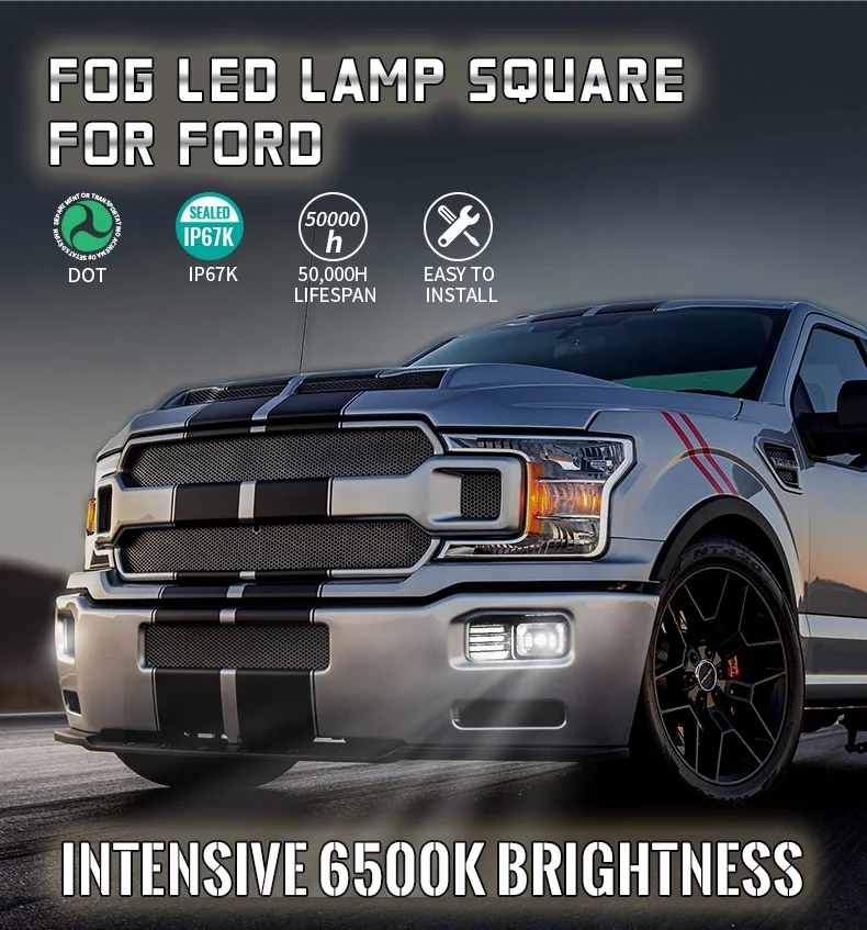 For Ford F150 fog lights led fog lamp conversion kits for Ford F150 2015 2016 2017 2018 2019 Super Duty bumper fog lights