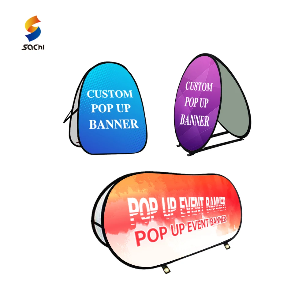 Outdoor pop up banner stand display desk Golf Soccer Event Display Custom Printed Advertising Vertical Pop Up A Frame Banner