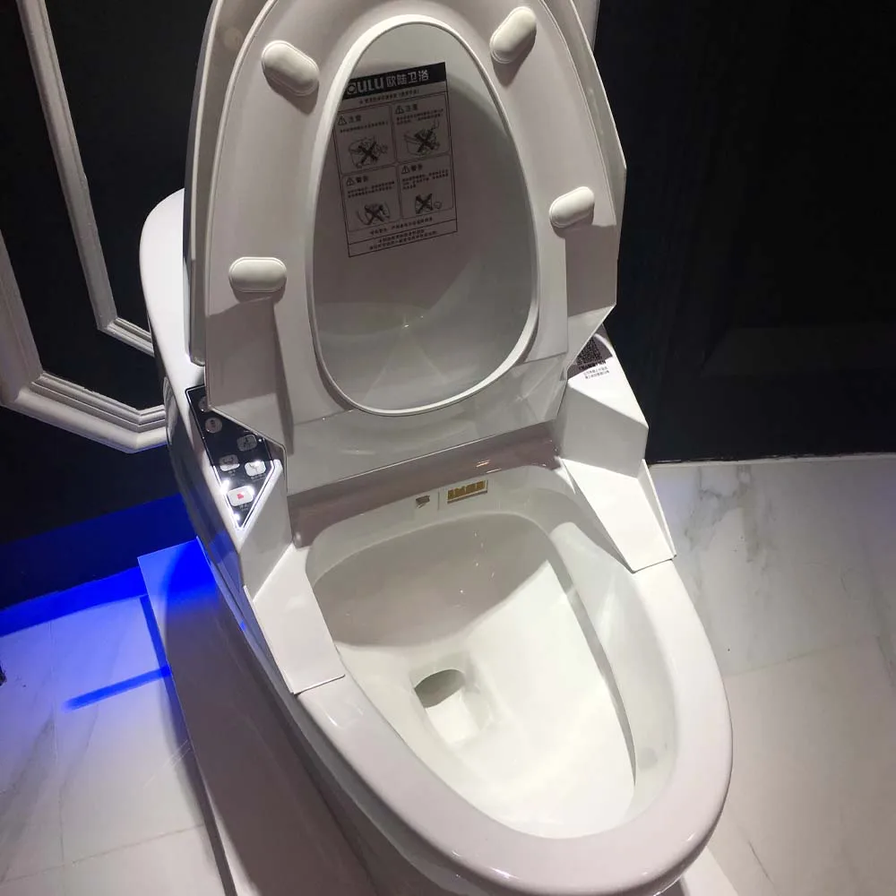 735A Asia  Design Automatic Bathroom One-piece Power Siphonic S-trap Eletronic Ceramic Toilet