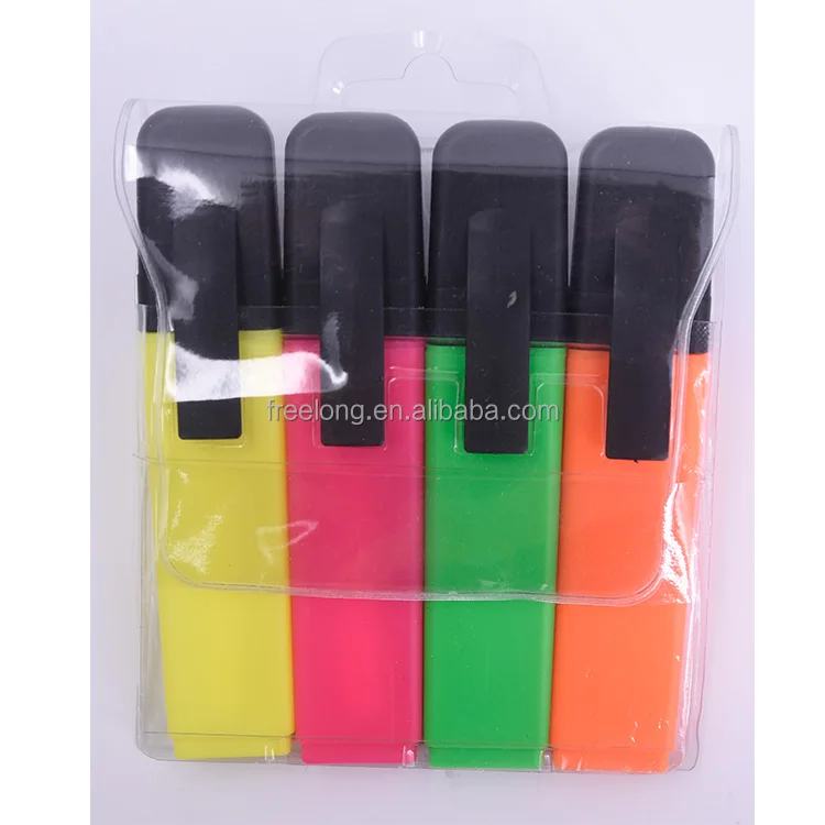 Professional Manufacture Cheap Custom Frosted Color Barrel Novelty Highlighter Pen With Highlighter