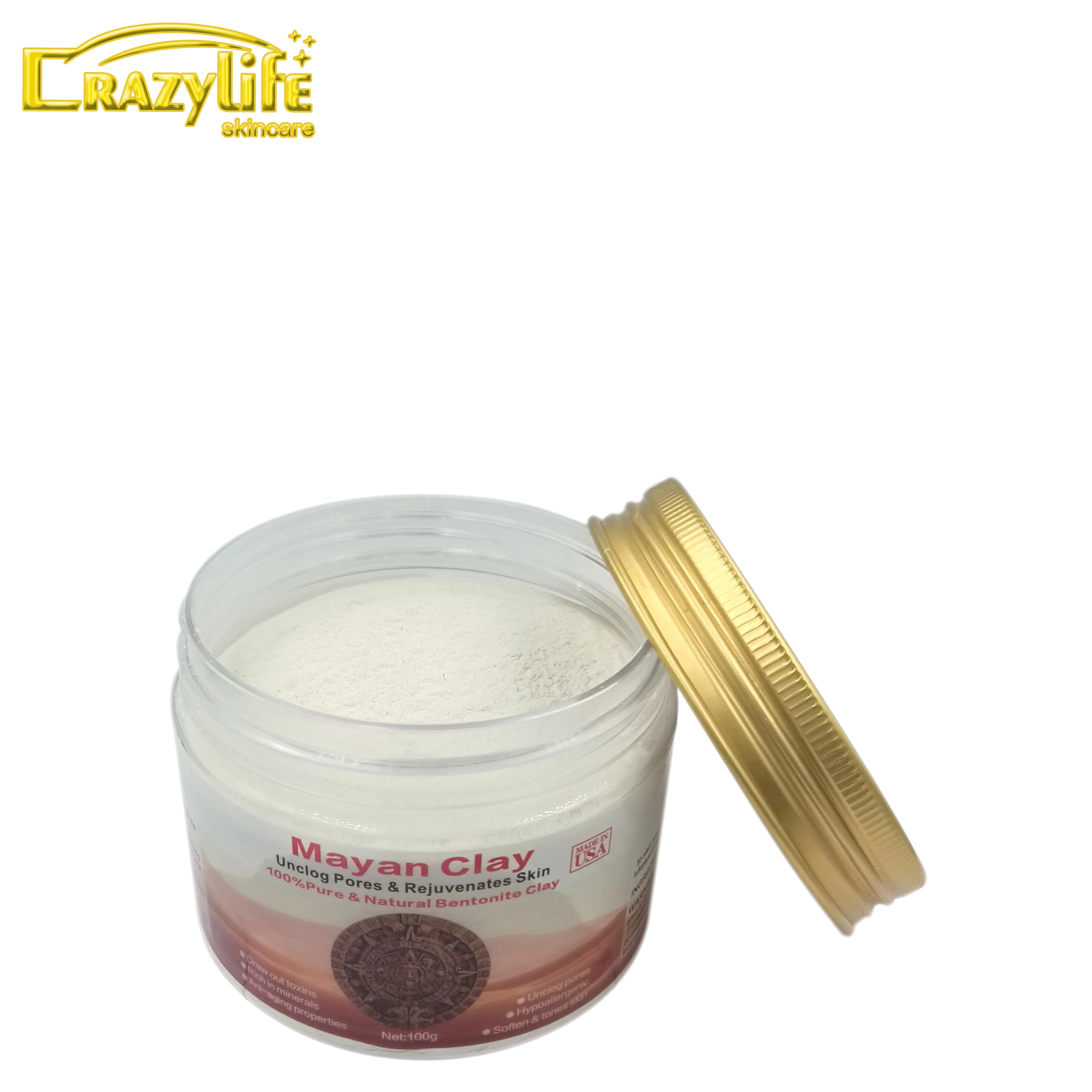 Healing Bentonite Detox Clay 100% Natural Powder Face Body Deep Pore Cleansing Improves Rashes and Skin Conditions