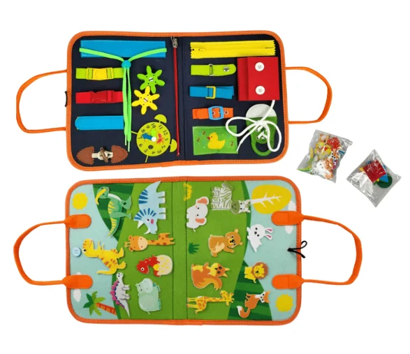 Manufacturer Autistic Sensory Toys Busy Board Felt Creative Toy Busy Board For Kids Playing With Learning