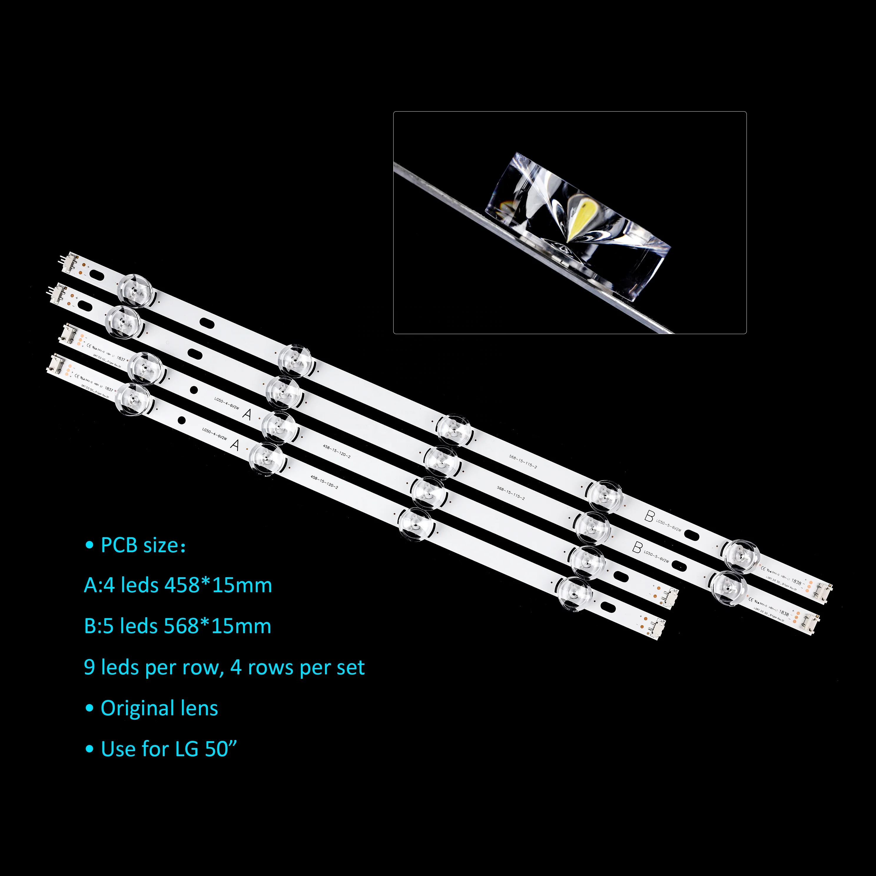 wholesale smd 2835 3030 original lens 5 pairs lg50lb tv backlight led for lg tv led backlight 47LN5700 47LN519C