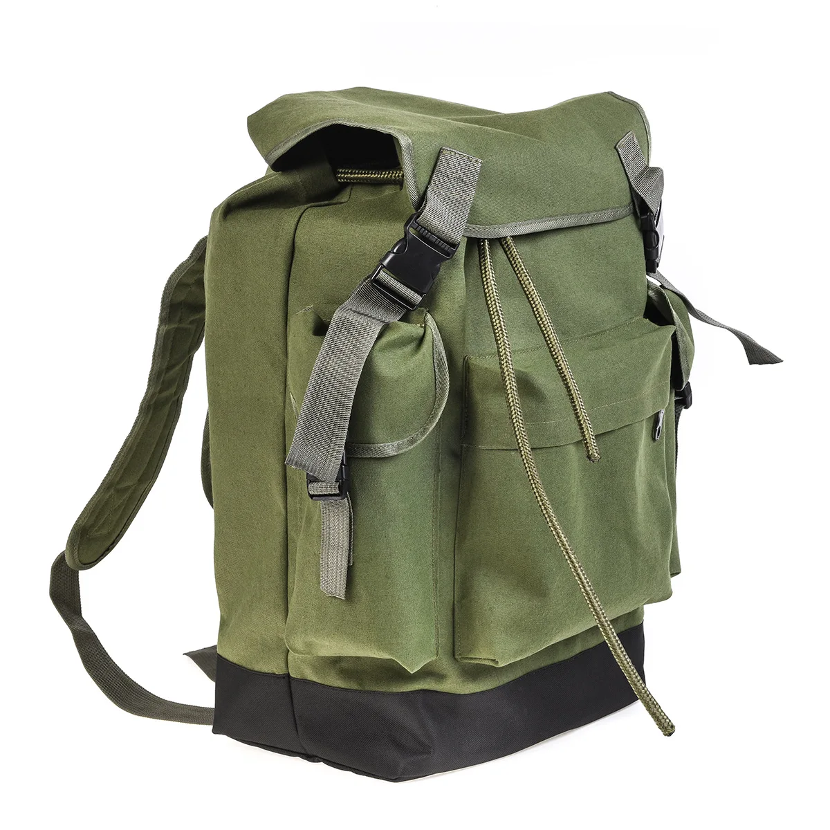 Fishing backpack army green 70L hiking camping backpack European outdoor large capacity fishing gear backpack