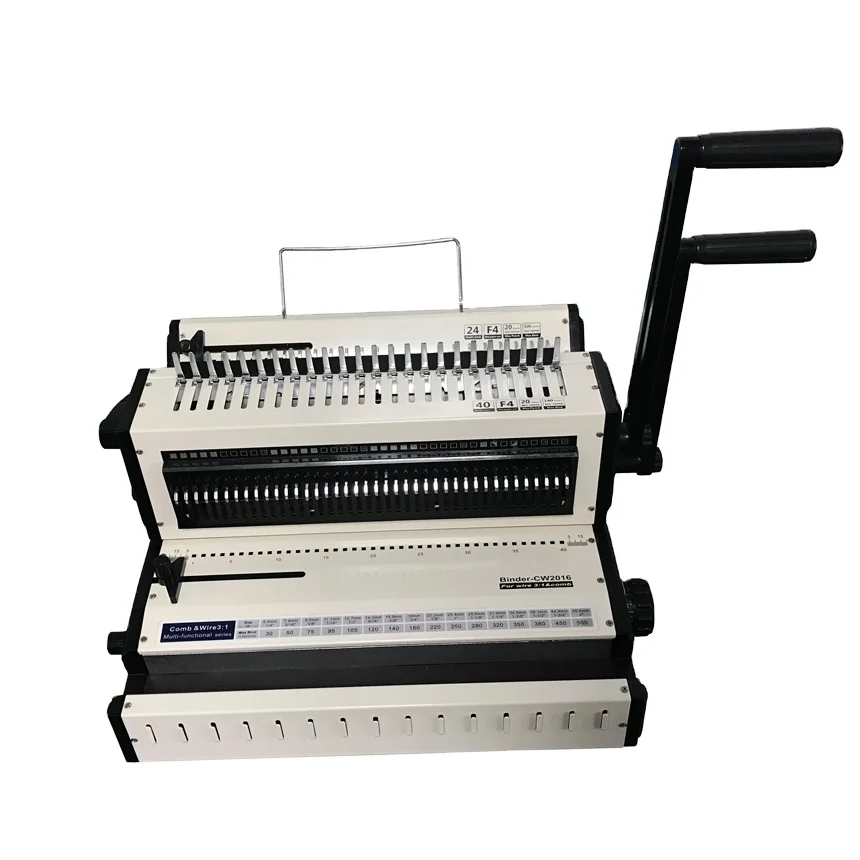 Special Design A4 a3 fc Widely Used Books Fully 26 Sheets 3:1 Wire Wire O Binding Machine
