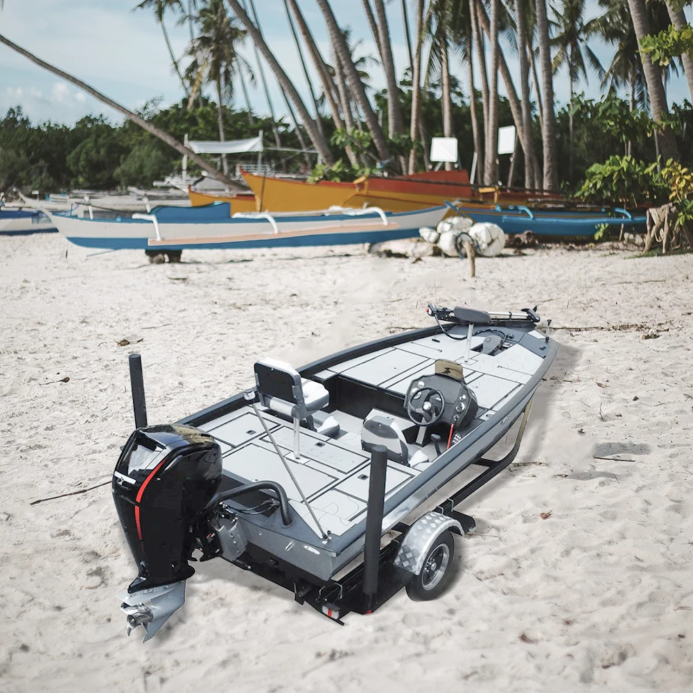 Kinocean J490 V-корпус алюминиевая скоростная лодка Jon 4 7 м для рыбалки и окуня с консолью диваном серфинга на открытом воздухе