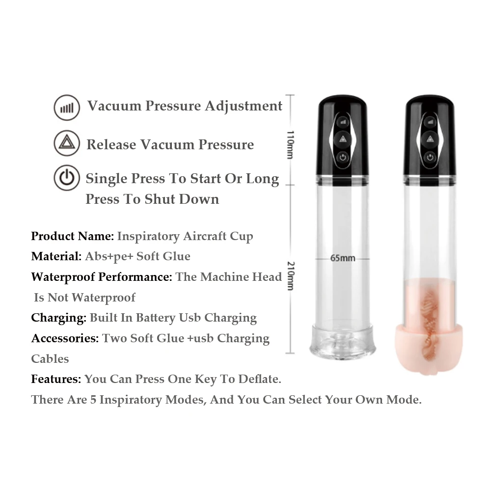 Strong Automatic Enlargement Vacuum Erection Cock Enlarger Electric Penis Extender Pump Sucking Masturbation Cup For Men