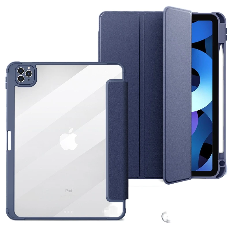 Hot selling High Quality acrylic Case For iPad 8 10.2 Universal Tablet case with pencil holder for ipad 8th generation 10.2 inch