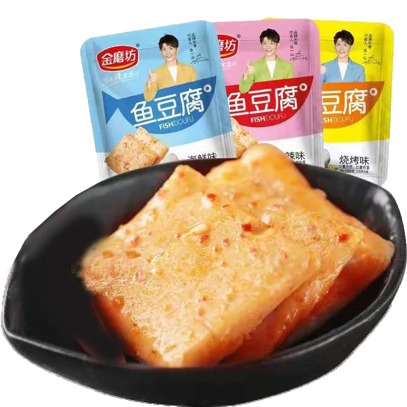 JinMoFang 50 шт. фасоль для рыбы тофу doufu/мгновенная конжаковая Еда/вегетарианский рулон мяса для рыбы doufu