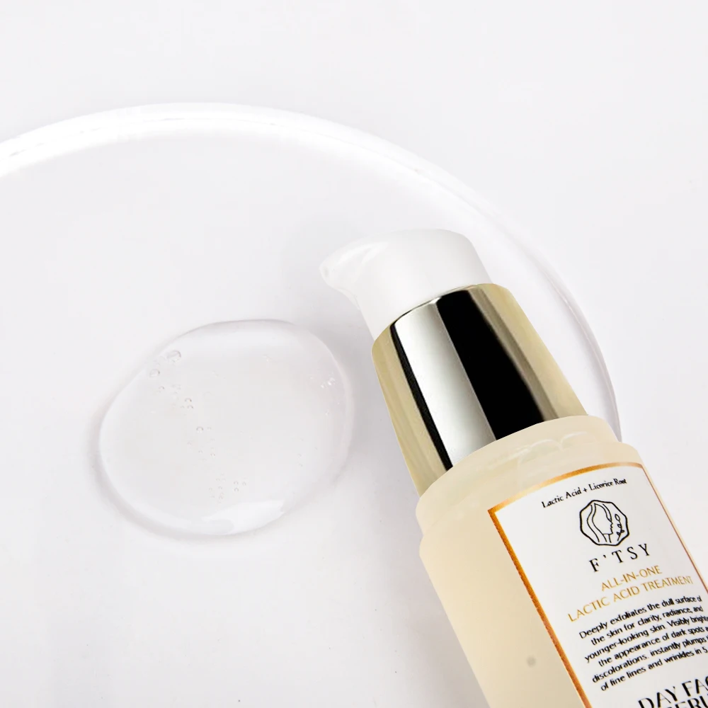 Vegan Lactic Acid Face Serum Whitening Anti-Wrinkle Liquid Lactobionic Acid Skin Wrinkle Reduction