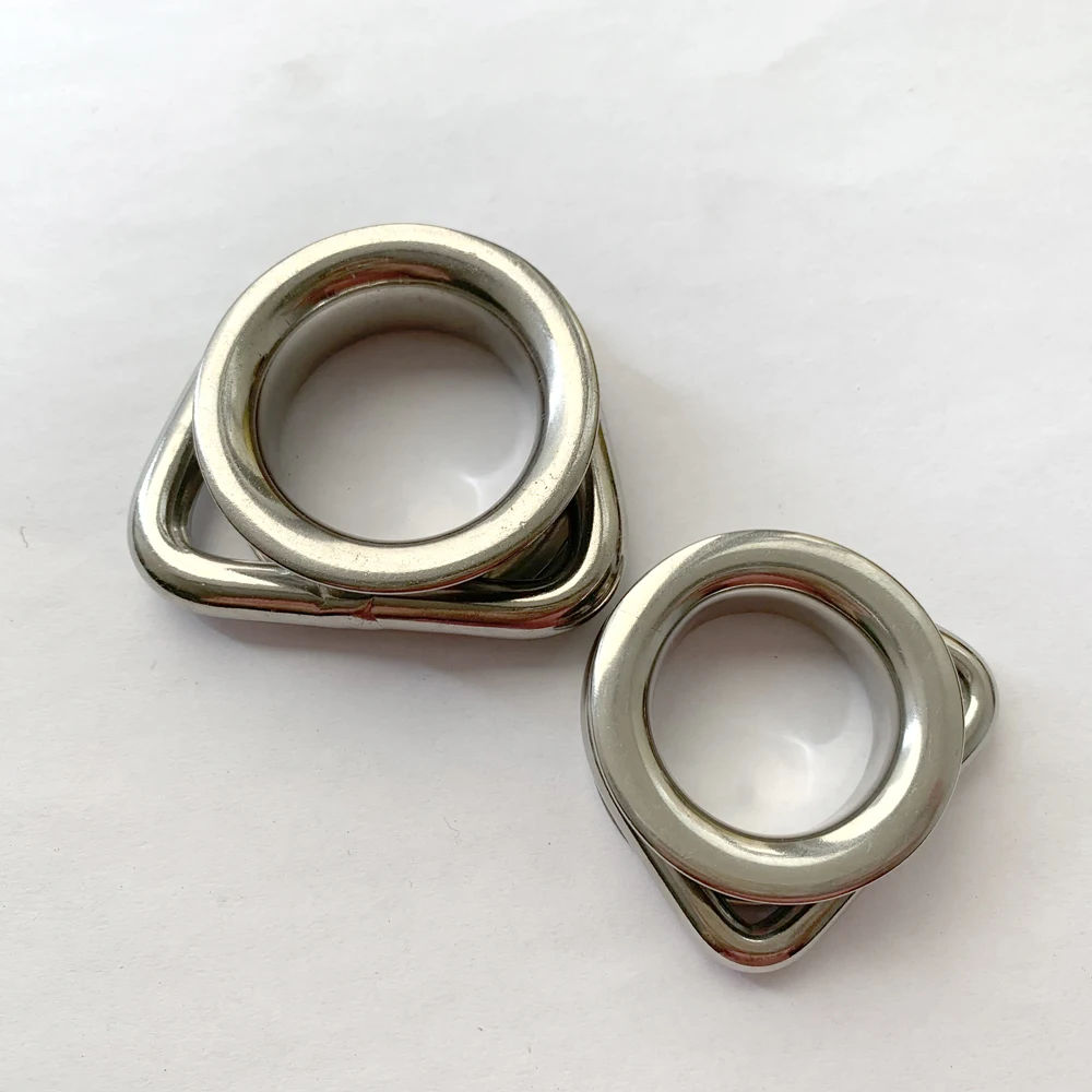 stainless steel D ring with thimble