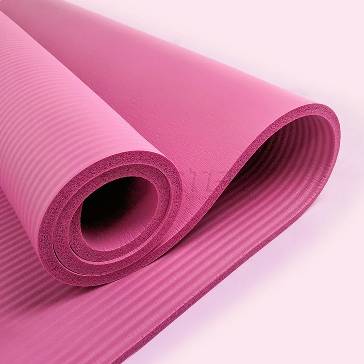 SMARTFIT Extra Thick Yoga And Pilates Mat NBR Anti-Tear Exercise Yoga Mat with Carrying Strap Non-Slip Fitness Mat