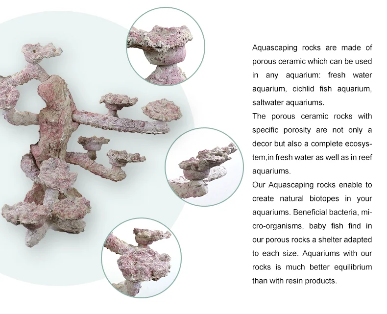 Factory Direct  Porous Aquascaping Rock for  Reef aquarium decoration  ZAR2002