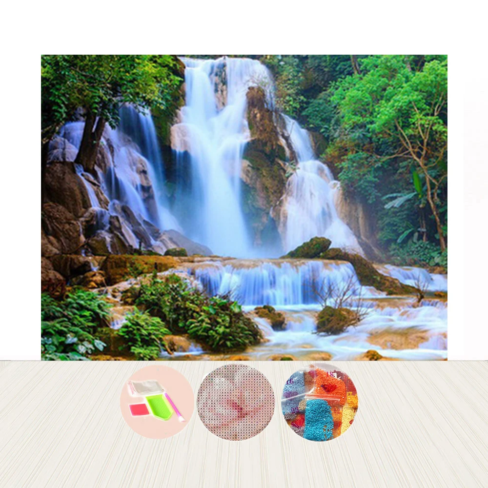 Land Scape Landscape Theme Round Diy Diamond Painting Set Stitch with Custom Logo