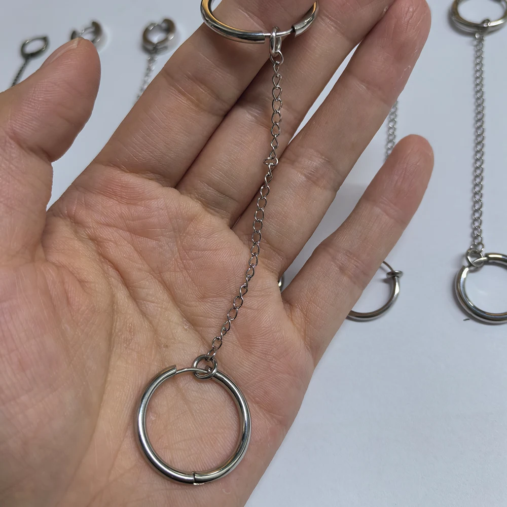 Earplug Earrings, Earplug Chain, Earplug Holder, Chain Earrings, Double Piercing Earrings