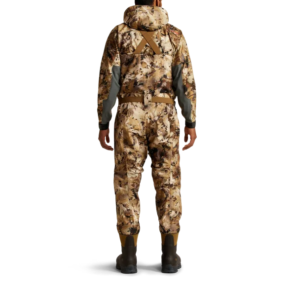 Langland Neoprene Nylon Breathable Camo Chest Wader Front Zipper and Removable Cotton Liner for Hunting and Fishing