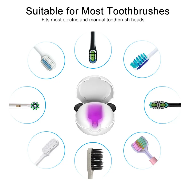 Bear UV  Toothbrush Sanitizer Holder Cleaner Toothbrush Sterilizer  Case for Bathrooms Travel Tooth Brush Holder Wall Mounted