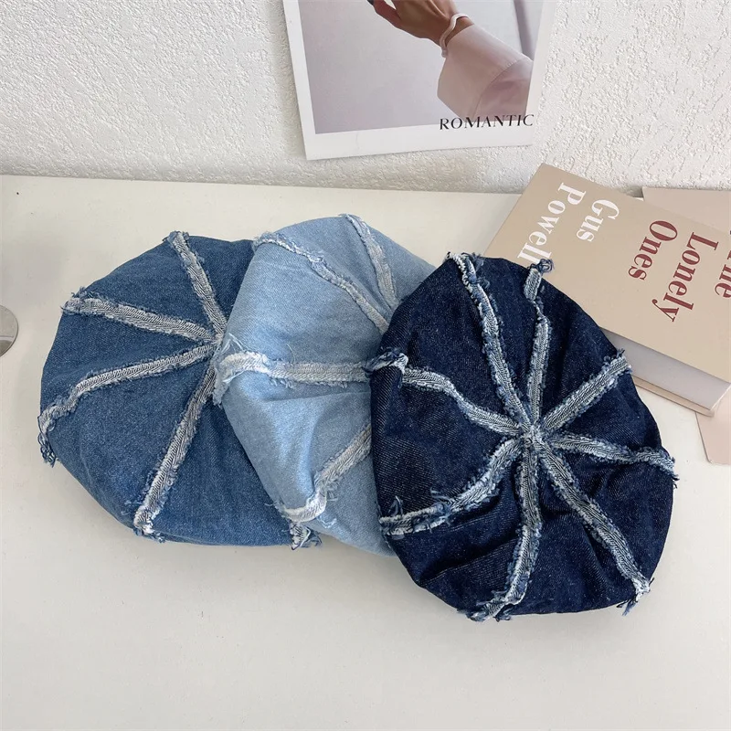 Wholesale Fashion Lady Beret Hats Solid Color Warm Soft Wool Kids women Beanie Beret