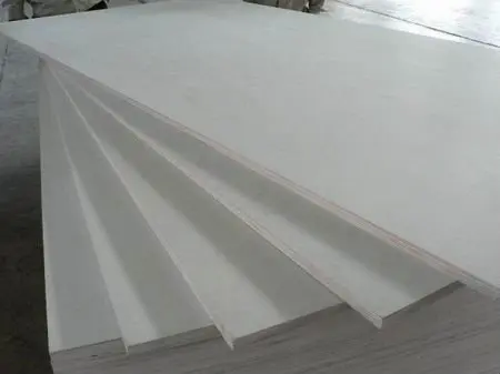 Finished uv gloss white laminated melamine marine plex 6x8 plywood 3/4 board for furniture