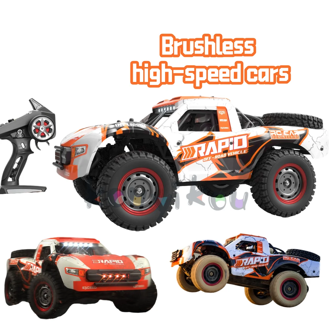 KOUYIKOU NEW full scale four-wheel drive brushless high-speed car climbing  racing car model  remote control car for boy