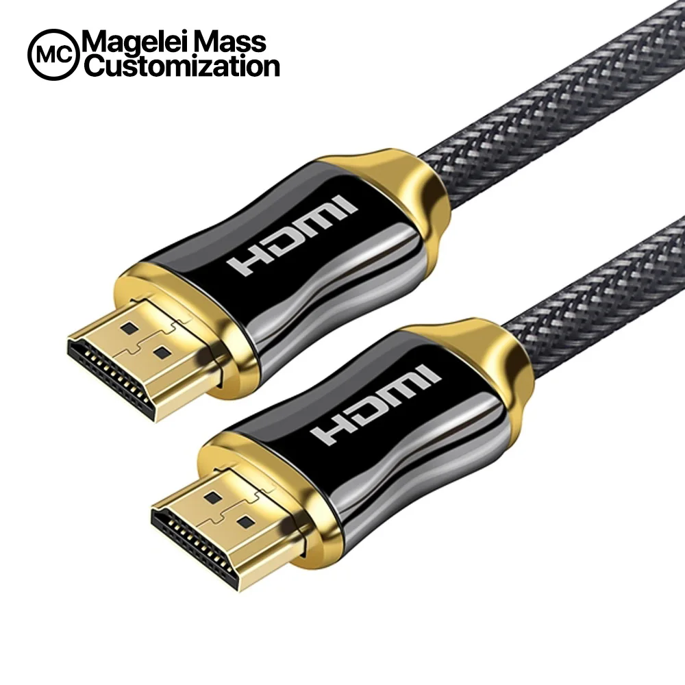 Лидер продаж Amazon позолоченный нейлоновый Кабель HDMI-HDMI для UHD FHD 3D Xbox PS3 PS4 TV 1 м 2 3 5 10 15 4K 60