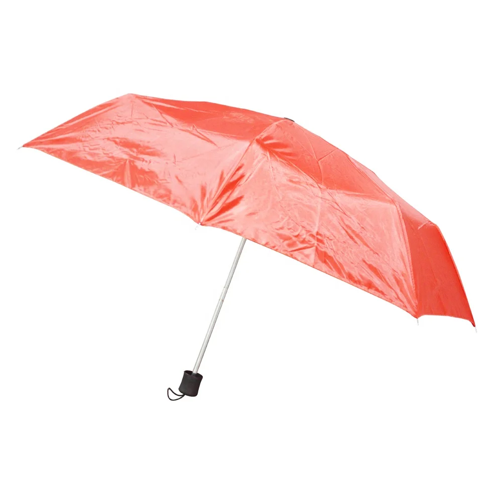 
top quality red waterproof advertising beach 3 folding umbrella with case 