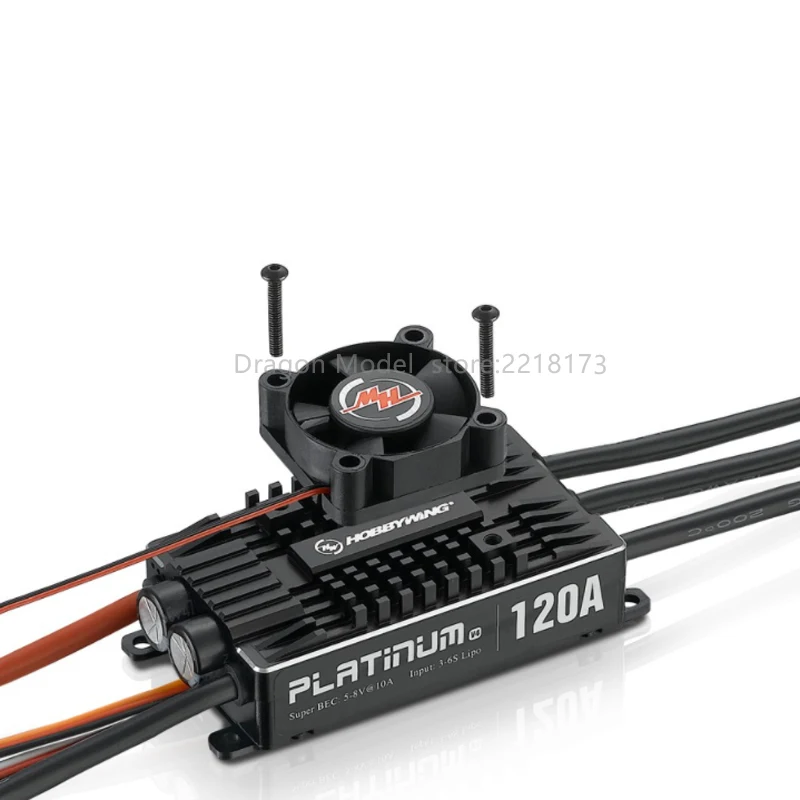 Hobbywing Platinum 120A V4 ESC Бесщеточный электронный контроллер скорости 3-6S для многовинтового вертолета класса 500-550 с фиксированным крылом