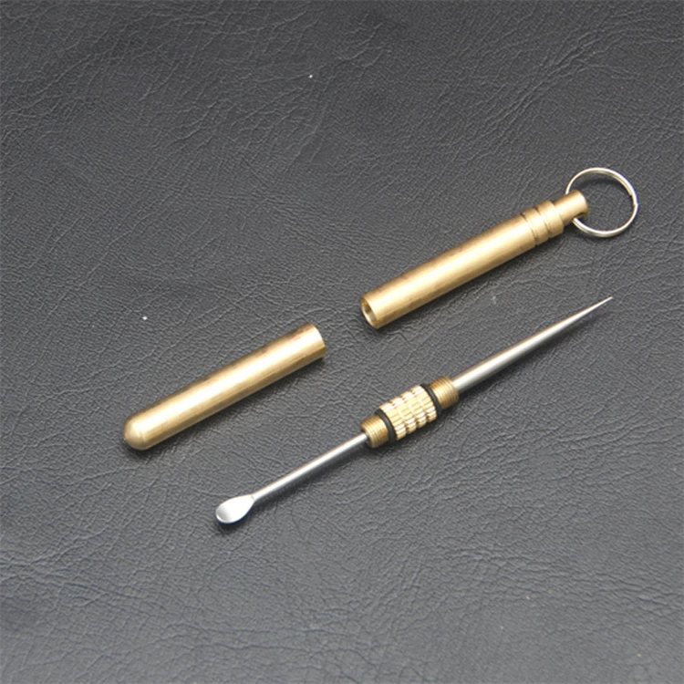 WELLFLYER EAPI-055 Double Head One Pieces Earpick Toothpick Portable Keychain Accessories Multifunctional Fruit Toothpick Tool