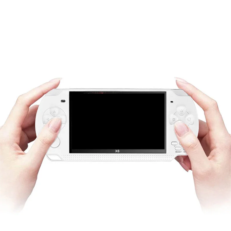 X6 Mini Gaming Device 3D Rocker Controller 4.3 Inch HD Screen Portable Retro PSP Games Handheld Games Console 8GB For Kids Gift
