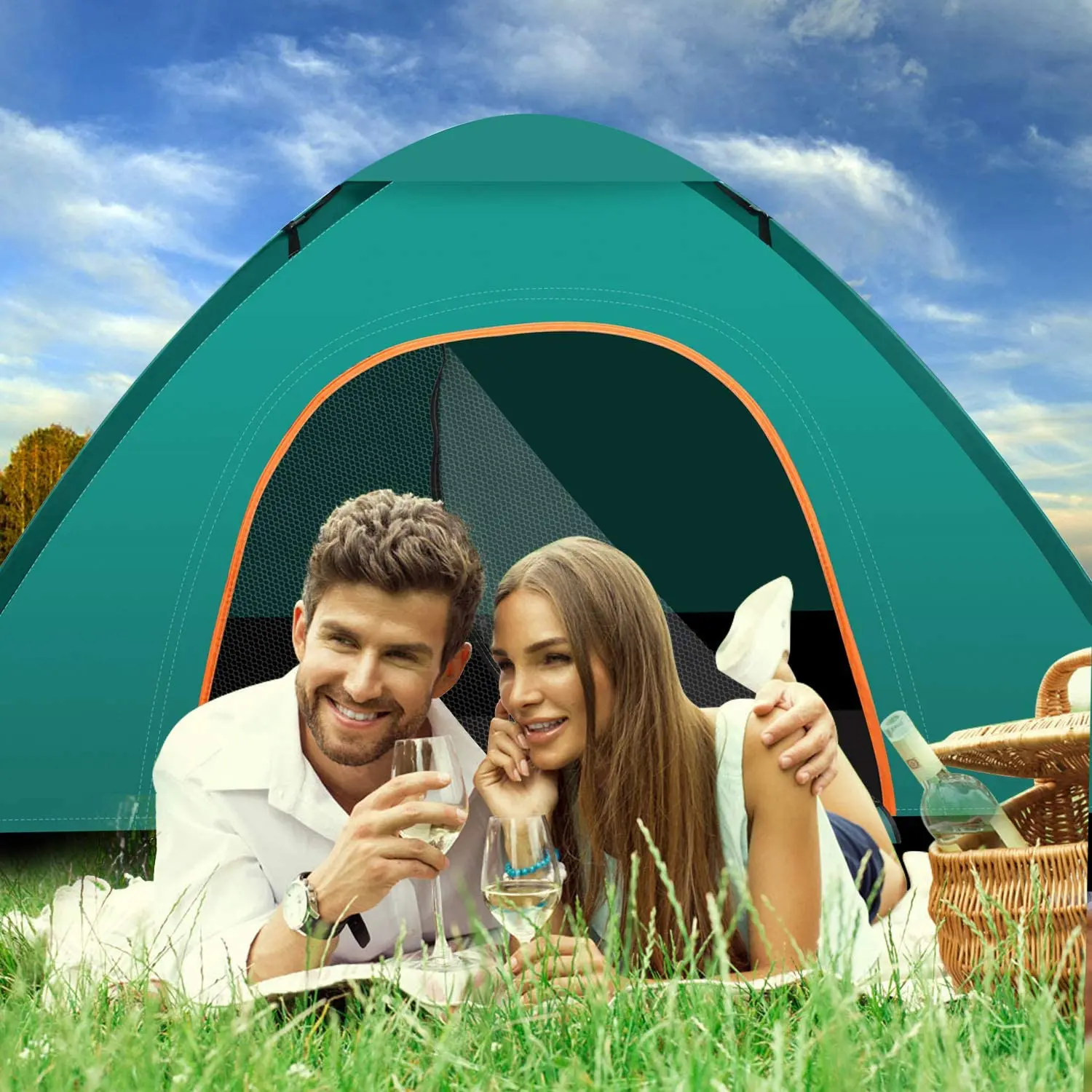  1-4 Person Pop up Tent Instant Automatic Outdoor Waterproof Lightweight Camping for Hiking Traveling