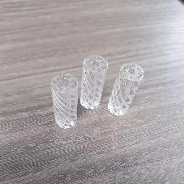Custom logo Vortex Activated charcoal carbon smoking Filter Tips Pre Rolling 8 10 12mm Spiral Glass Filter joint Tips