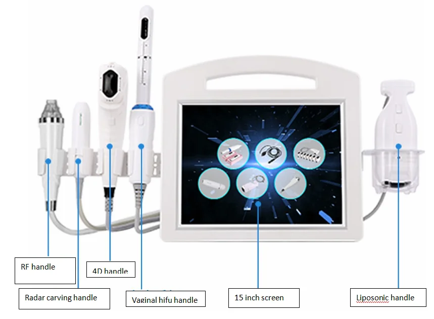 Hot sale anti wrinkle face lift  Six-in-one 4D Radar carving RF vaginal tightening machine Skin tightening beauty machine