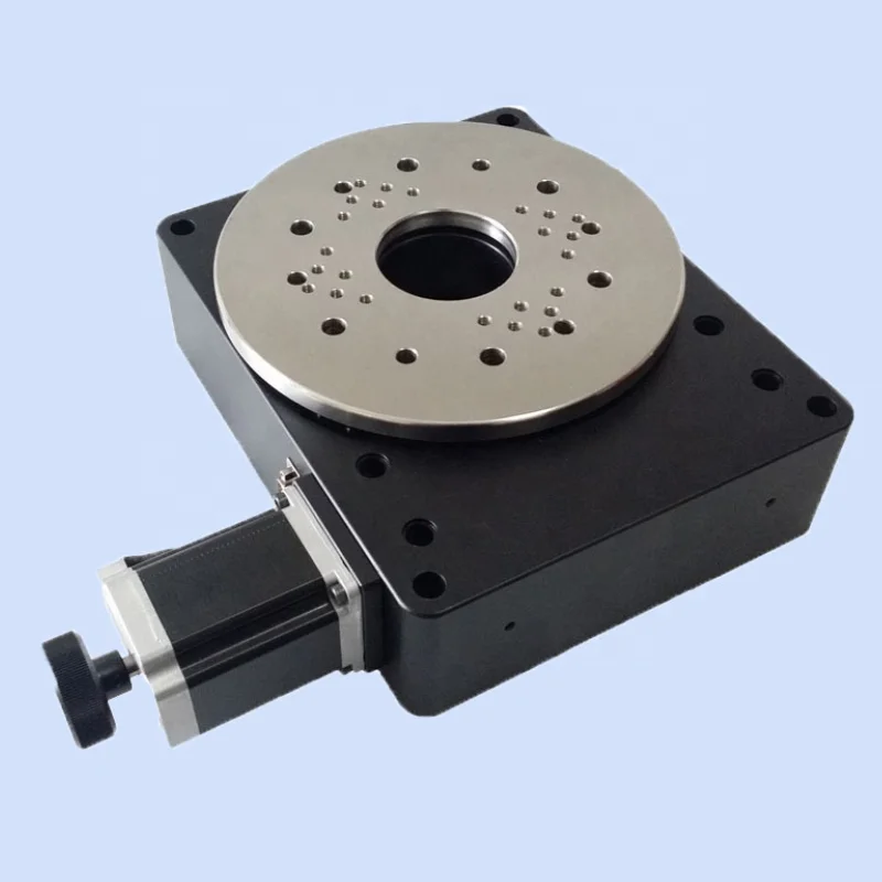 electric rotary platform BGD204 high precision electric stepper motor 360 degree rotary table worm gear dividing electric CNC indexing turntable system