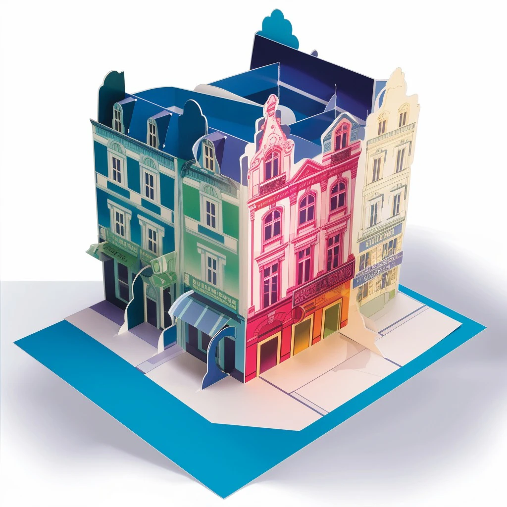 Wholesale Custom Eco-friendly Pop Up Cards  Castle house card Creative House  3D Pop Up Greeting Cards