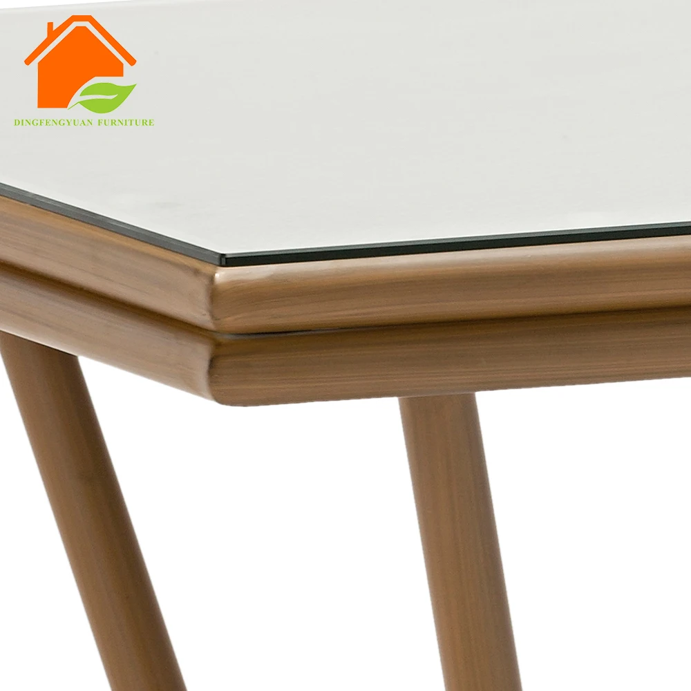 Outdoor Table Cafe Garden Terrace Square Picnic Furniture Modern Chair And Dining Set Outdoor Glass Tables