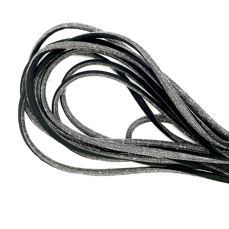 S577 Bling Cotton Core Rope Rhinestone for Sandal Decoration 7mm Crystal Strip Rhinestone Rope