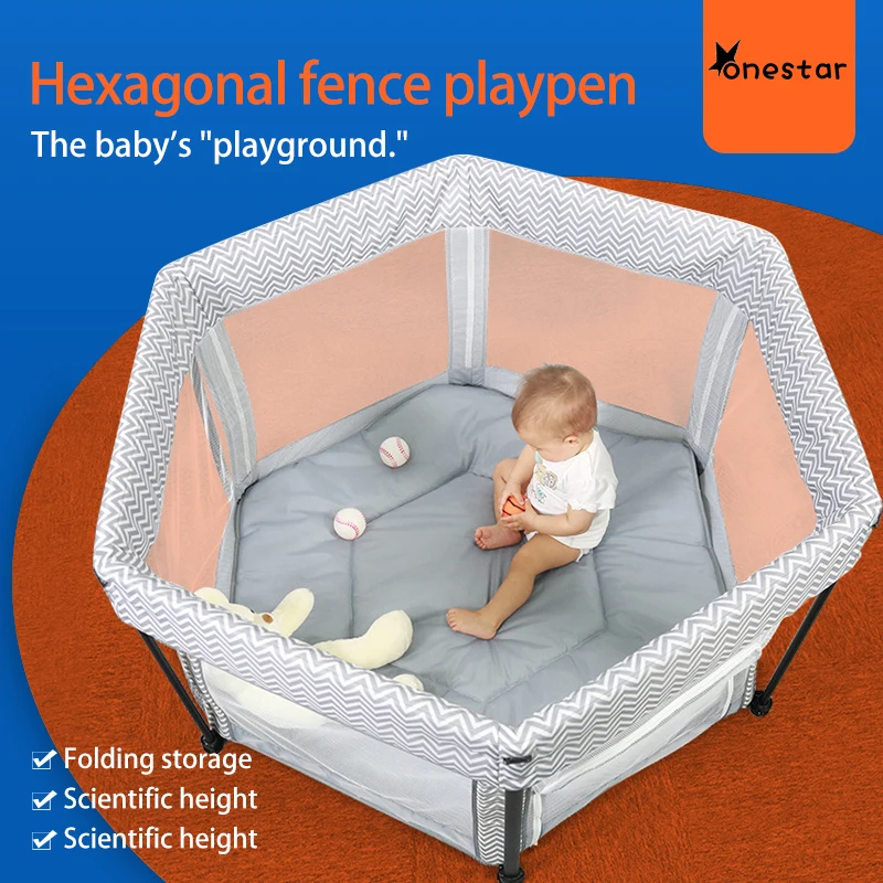 2024 Hot Sale Mesh Hexagonal Fence Family Playground Baby Crawl House Play Fence Kindergarten Kids