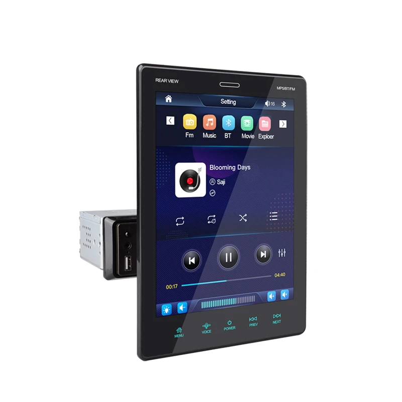 1 din Автомобильная аудиосистема gps-навигация Автомобильное видео 9,5 дюймовый портативный автомобильный радиоприемник с экраном регулируемый угол вход Dvr