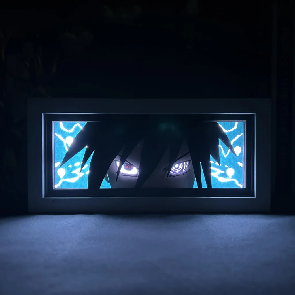 RGB Remote Control My Hero Academia Paper Cut Box MDF Frame Anime Paper Carving Lamp 3d Night Light Gift For Animation Fans