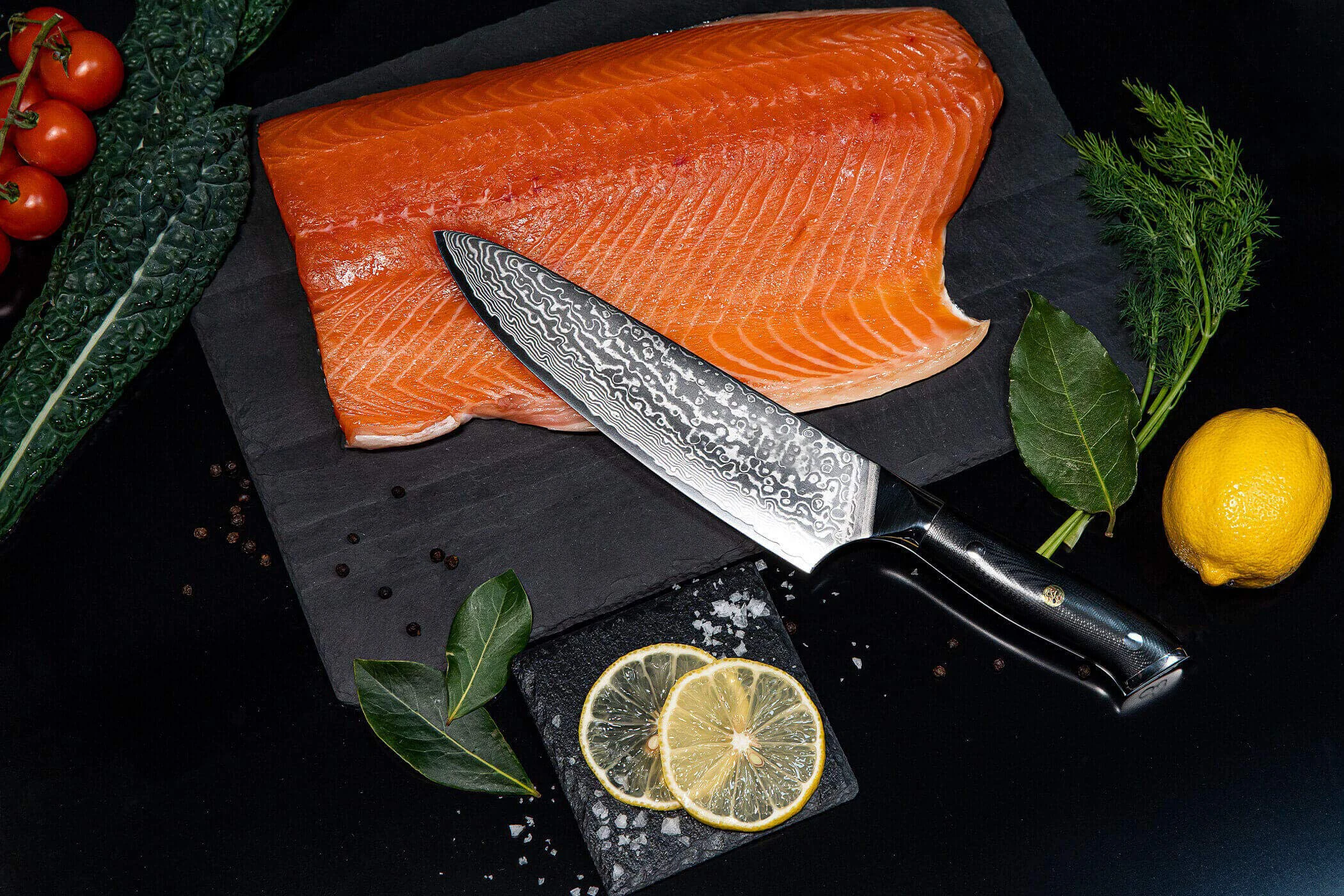 factory price professional damascus chef knife set