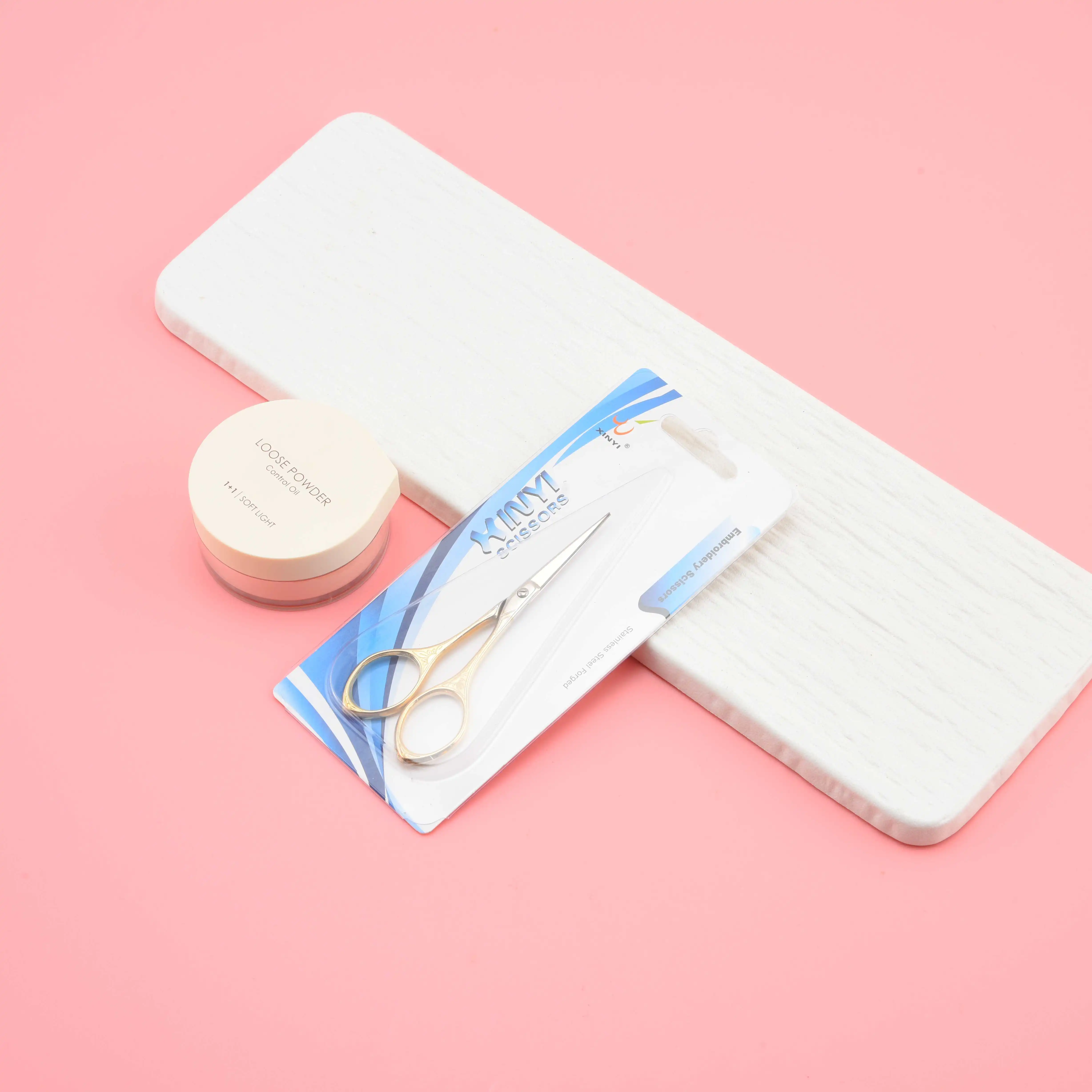 Best Selling Small And Exquisite Makeup Scissors Half Gold Coated Profession Eyelash Scissors