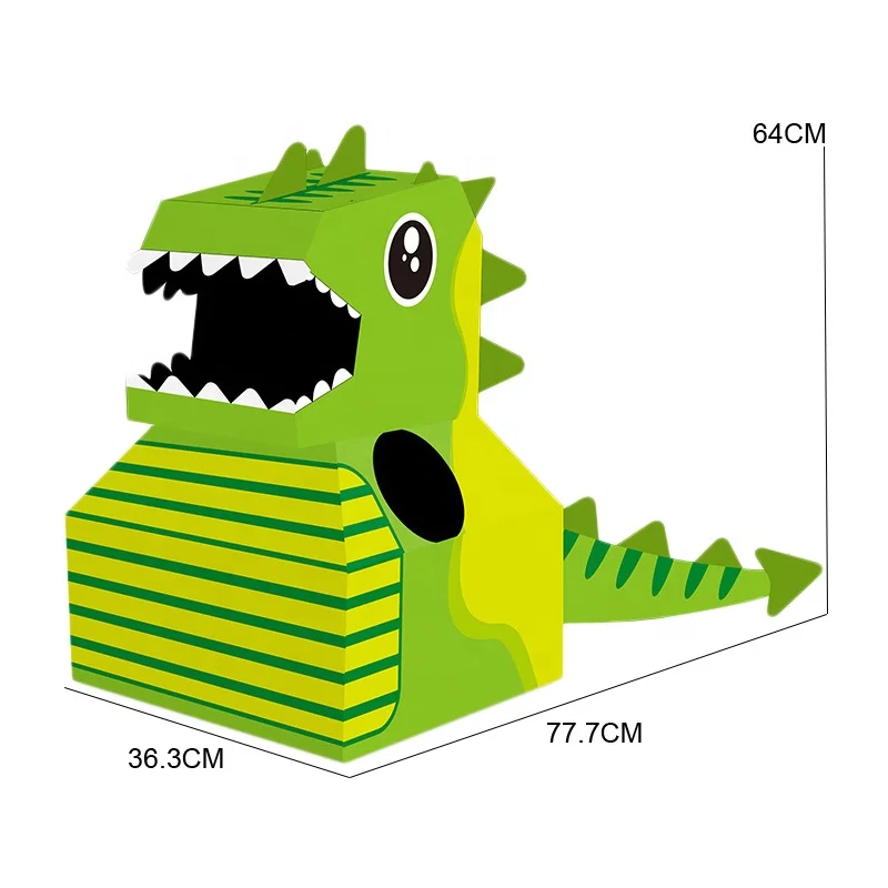 Indoor Outdoor Sport Games Toys Animal Role Play Cardboard Cosplay Wearable Cardboard Dinosaur Toy For Children