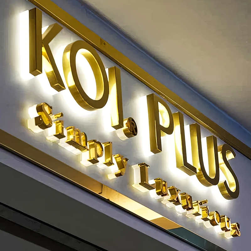 Custom Metal signs Business Signage 3D LED business sign Light up letters Acrylic Business Sign