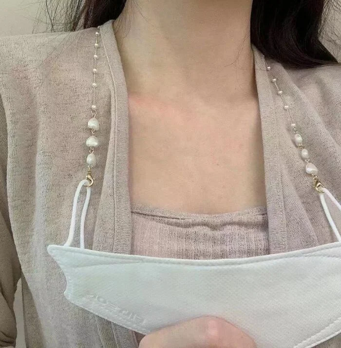 НОВАЯ ЦЕПОЧКА в форме сердца/модное жемчужное ожерелье/браслет-цепочка для очков многофункциональные