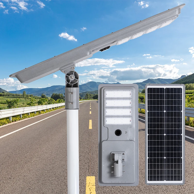 50W 80W 100W 8m solar street light system dusk to dawn integrated led solar lights outdoor street