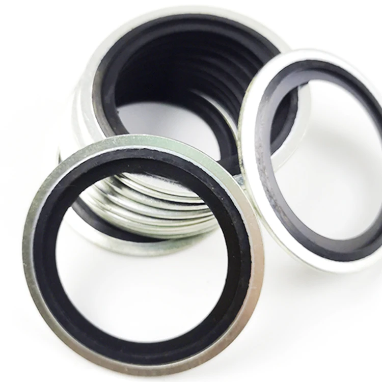 Plain washer for assembly NBR/FKM rubber and metal oil seal