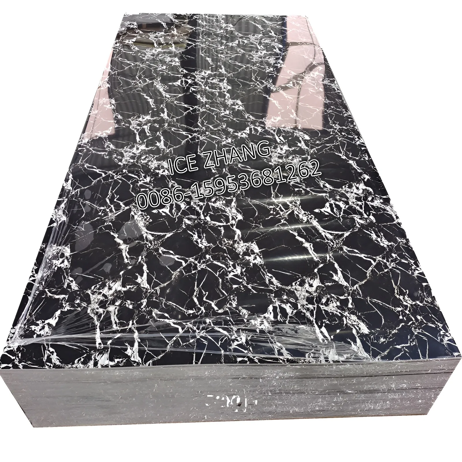 High Glossy PVC Marble Sheet For Interior Wainscot Alternative Marble