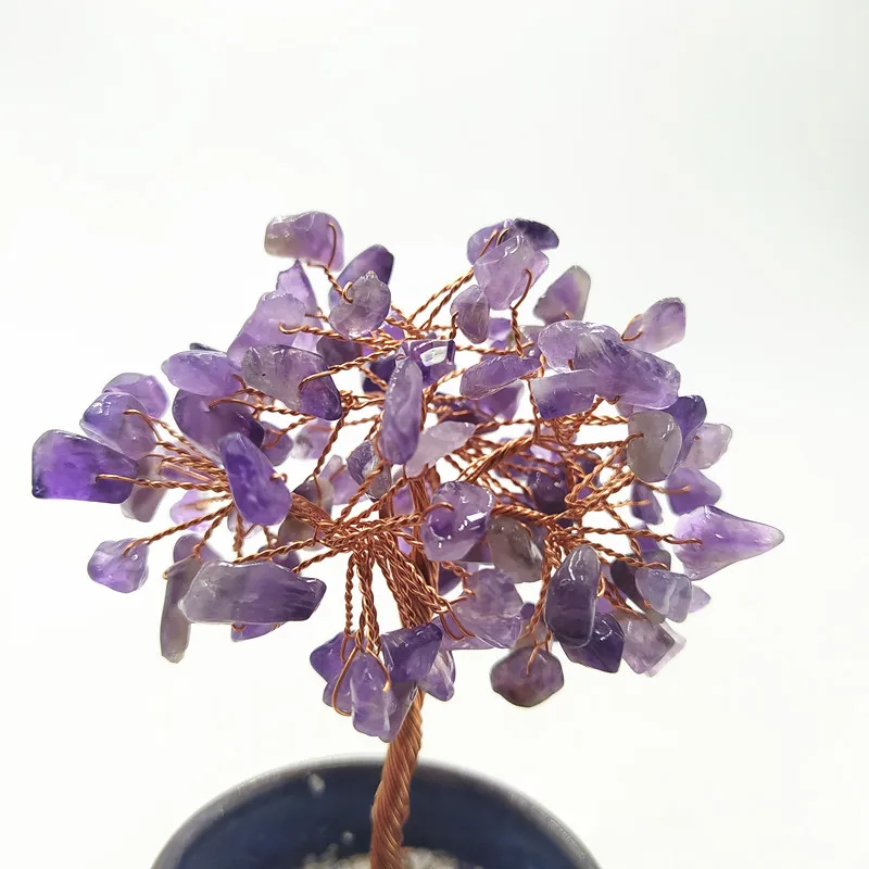 
Wholesale Gemstone amethyst Healing Trees yellow crystal tree 